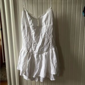 Cotton Candy LA White Dress with lace trim! Size S